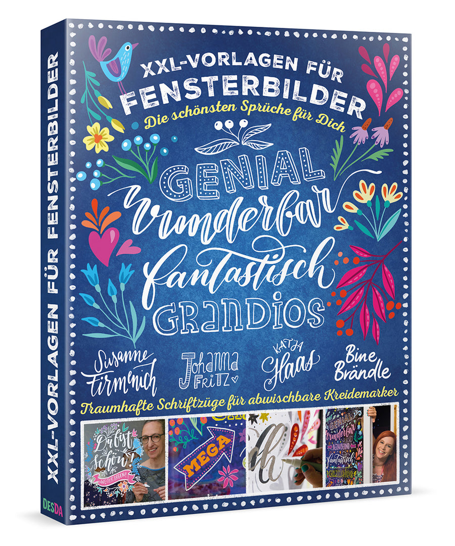"XXL Vorlagen für Fensterbilder Die schönsten Sprüche für Dich" Vorderseite