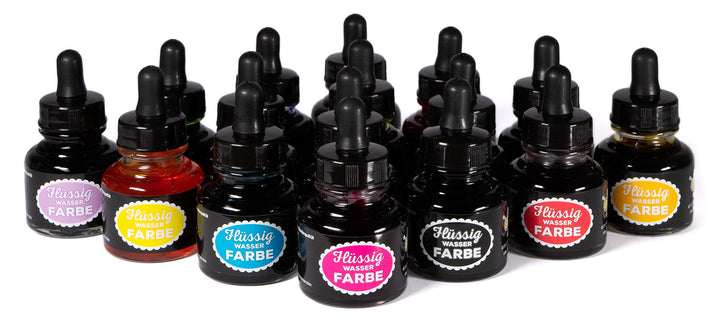 Flüssugwasserfarben alle 16 Farben