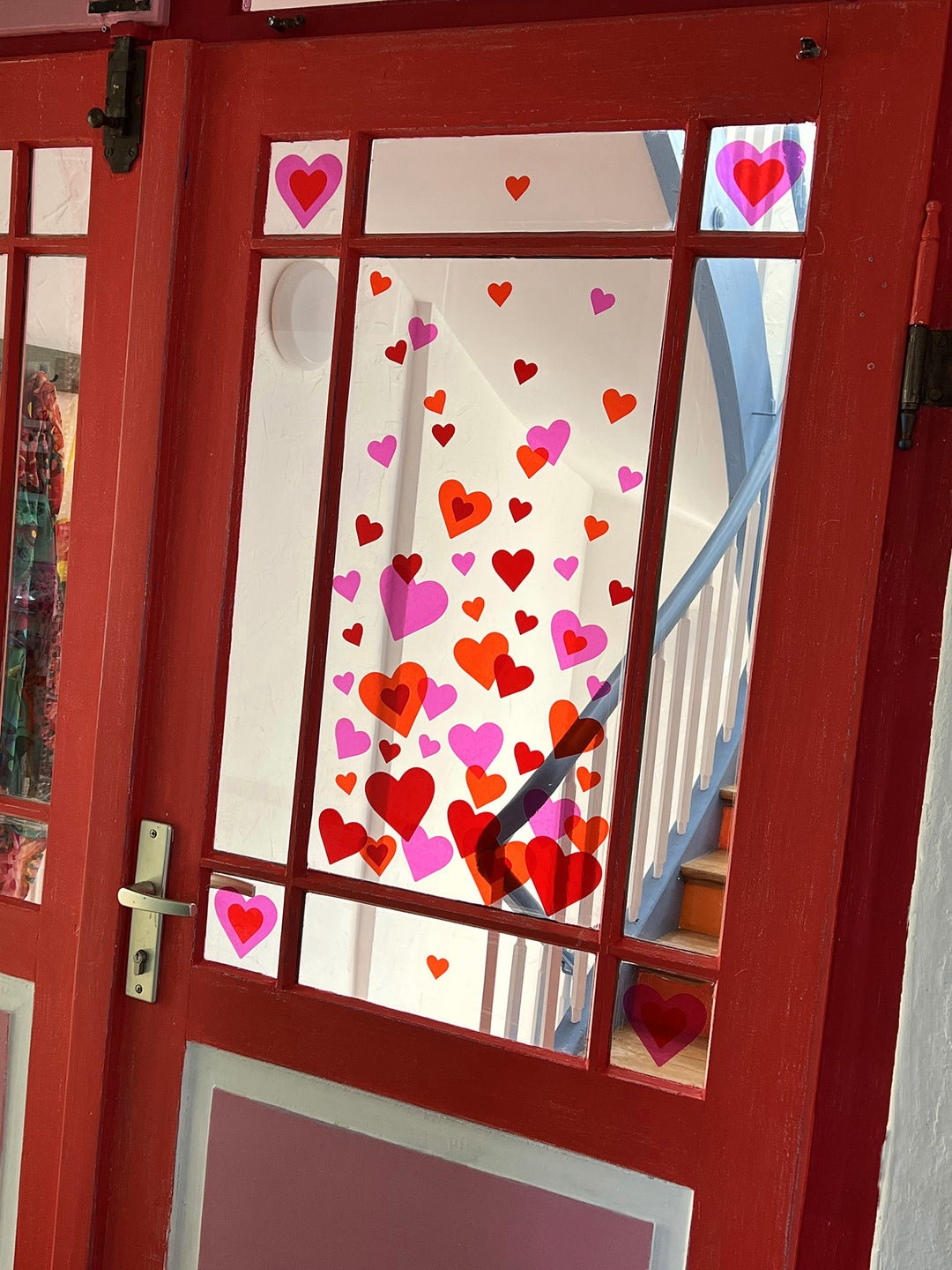 Herzen aus Fensterfolie
