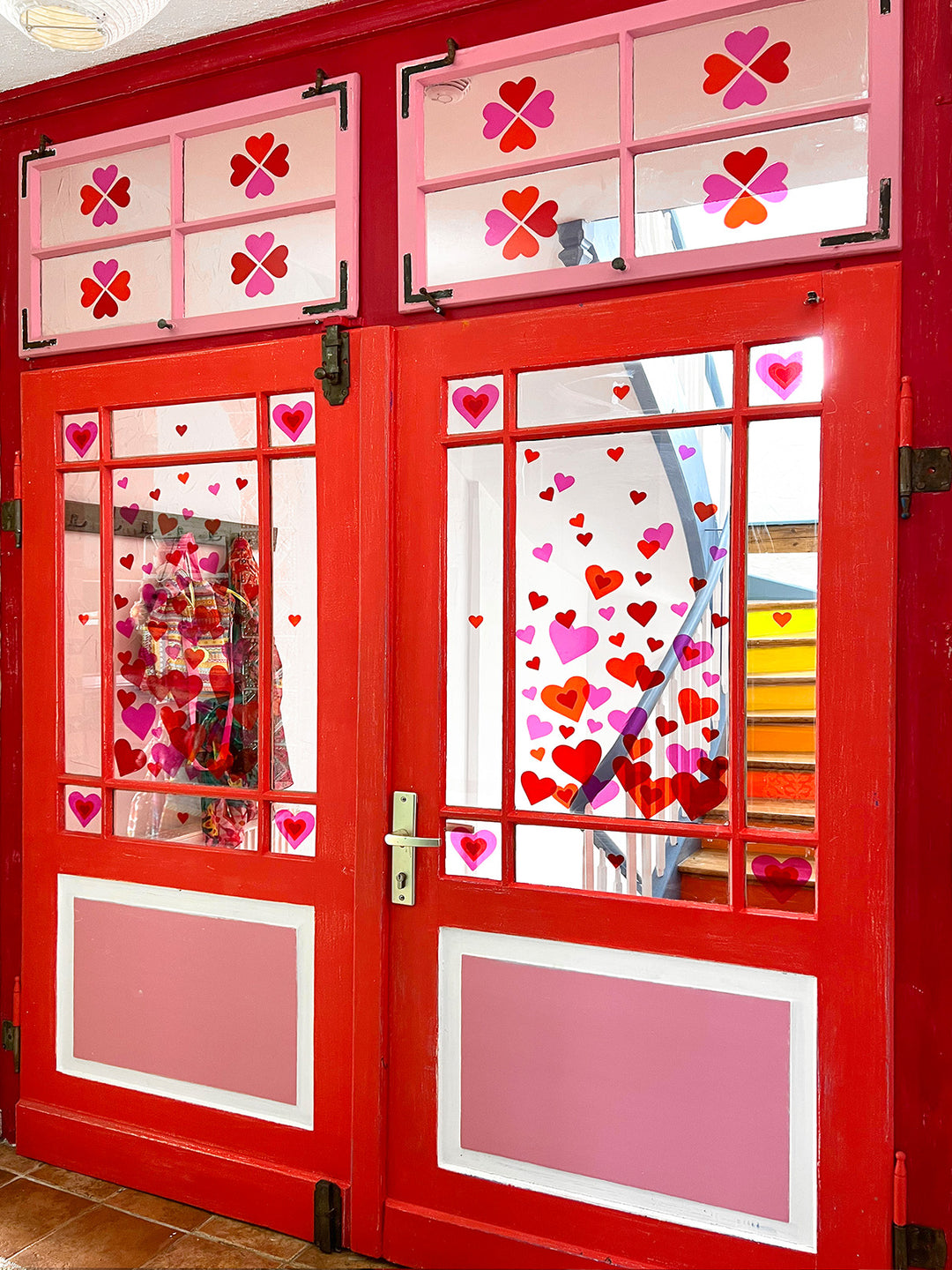 Herzen aus Fensterfolie