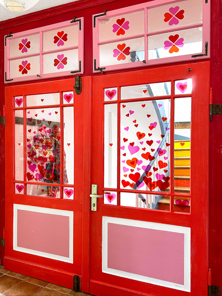 Herzen aus Fensterfolie