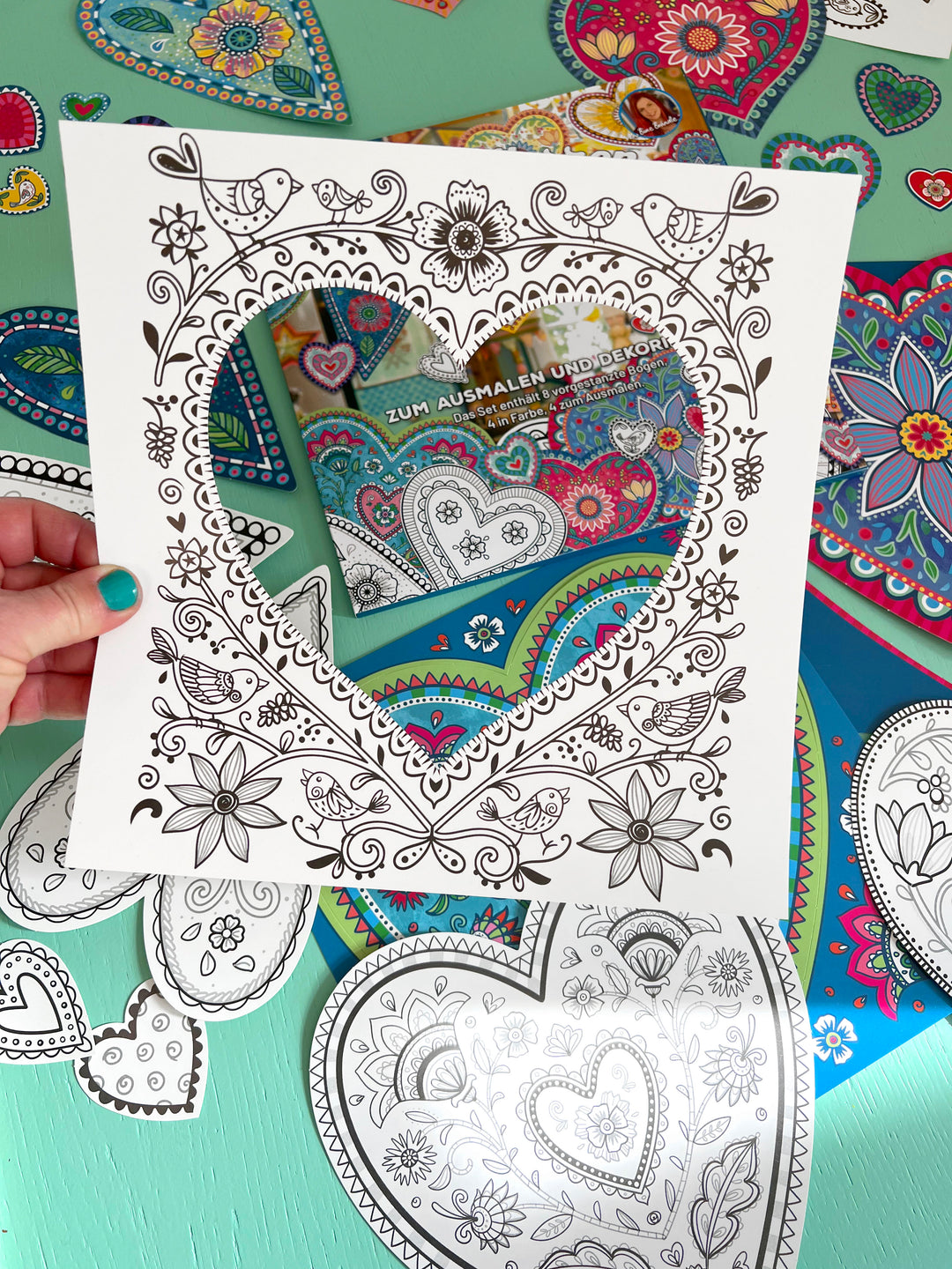 Bunte Herzen Bastelset