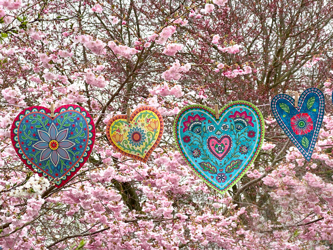 Bunte Herzen Bastelset