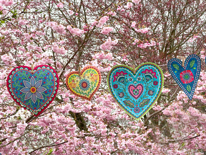 Bunte Herzen Bastelset