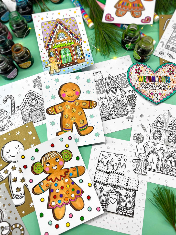 Lebkuchenmännchen Kartenset