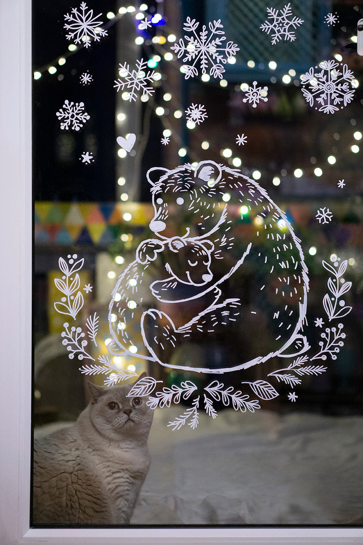 XXL Vorlagen für Fensterbilder, Mega Sammelmappe Beispielbild Bär