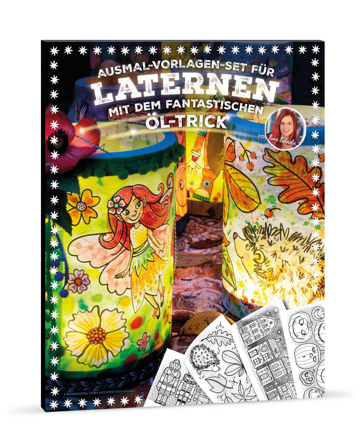 AUSMAL-VORLAGEN-SET FÜR LATERNEN MIT DEM FANTASTISCHEN ÖL-TRICK