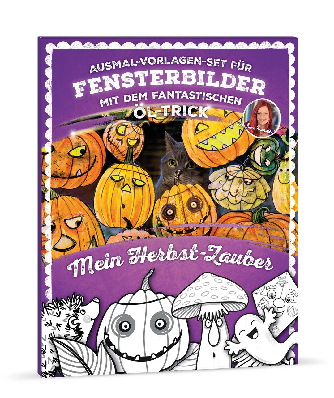 AUSMAL-VORLAGEN-SET FÜR FENSTERBILDER MIT DEM FANTASTISCHEN ÖL-TRICK Mein Herbst Zauber