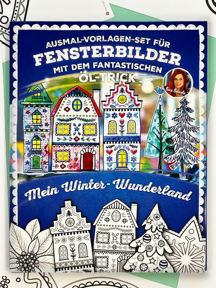 AUSMAL-VORLAGEN-SET FÜR FENSTERBILDER MIT DEM FANTASTISCHEN ÖL-TRICK Mein Winter-Wunderland