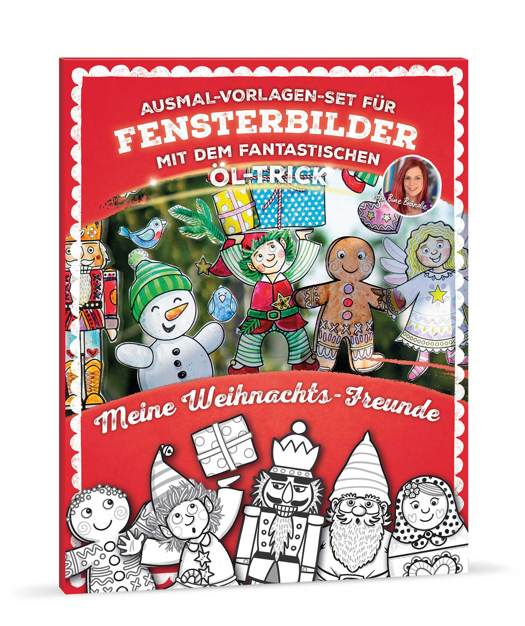 AUSMAL-VORLAGEN-SET FÜR FENSTERBILDER MIT DEM FANTASTISCHEN ÖL-TRICK Meine Weihnachts-Freunde