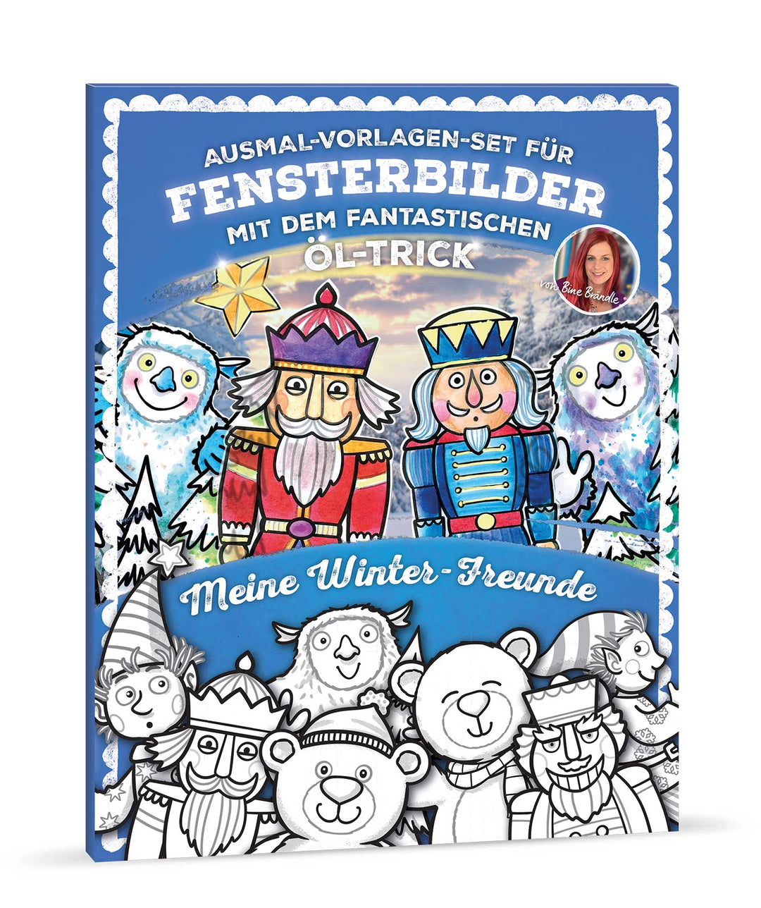 AUSMAL-VORLAGEN-SET FÜR FENSTERBILDER MIT DEM FANTASTISCHEN ÖL-TRICK Meine Winter-Freunde