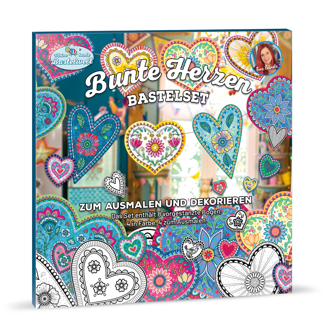 Bunte Herzen Bastelset