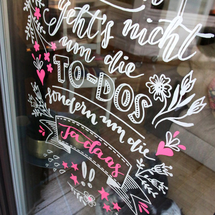 "XXL Vorlagen für Fensterbilder Die schönsten Sprüche für Dich" Innenansicht