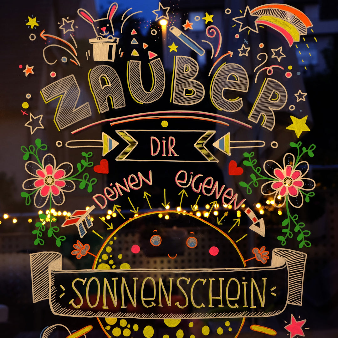 "XXL Vorlagen für Fensterbilder Die schönsten Sprüche für Dich" Innenansicht