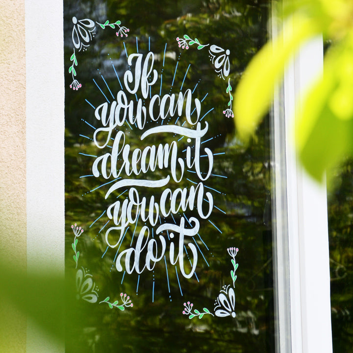 "XXL Vorlagen für Fensterbilder Die schönsten Sprüche für Dich" Innenansicht