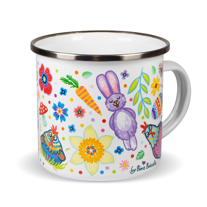 Osterkonfetti Tasse aus Emaille