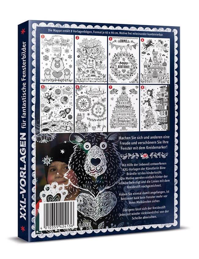 XXL Vorlagen für fantastische Fensterbilder